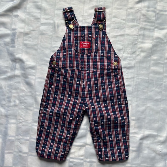 OshKosh B'gosh Other - Osh Kosh B’gosh Vintage Nautical Plaid Overalls